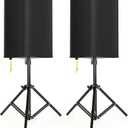12 Inch PA/DJ Speaker Cover for Powered Speaker Mounted on Stand, 2 Pack Outdoor Speaker Cover 600D Thick Oxford Fabric Waterproof UV Protection Dustproof(Black)
