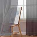 Simplebrand Grey Sheer Curtains 96 Inches Long, Light Filtering Rod Pocket Solid Color Window Sheer Curtain Panels, Elegant Curtains & Drapes for Living Room, 2 Panels (Charcoal Grey, 42" W x 96" L)