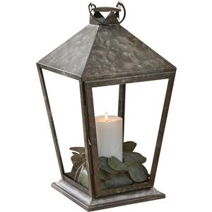 Park Designs Tall Square Galvanized Lantern 12 inch
