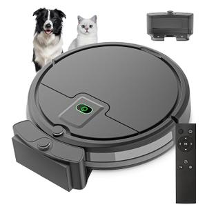 ENCHE Robot Vacuum, Upgraded 2900Pa Super Thin Robotic Vacuum Cleaner, 120Mins Max, Tangle Free Robotic Vacuums, Automatic, Quiet Cleaning Robot Vacuums for Pet Hairs,Dust & Hardwood Floors