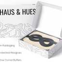 HAUS AND HUES Black and White Abstract Wall Art - Neutral Wall Art Modern Midcentury Modern Art | Black and White Artwork for Walls Modern Neutral Wall Decor Minimal Wall Art UNFRAMED 12"x16"