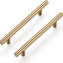 Ravinte 3 Pack 7.38" Cabinet Pulls Champagne Bronze Stainless Steel Kitchen Cupboard Handles Cabinet Handles 7.38" Length, 5" Hole Center