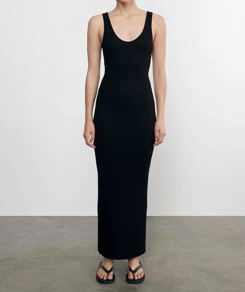 Women's Maxi Dress Ronny Kobo Sexy Sleeveless Contour Black S