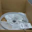 VOLISUN Low Profile Ceiling Fans with Light and Remote, 23.6in Fandelier Ceiling Fan with Light, 3000K-6500K Dimmable Flush Mount LED Ceiling Fan Lights, White Modern Ceilings Fan Lights for Bedroom