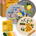 3-Step Punch Needle Kit for Beginners  Learn 14 Stitches with DIY Kit, Needlepoint Instructions & Practice Patterns, Embroidery Art & Craft Project for Adults with Video Tutorial