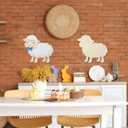 12 Pack 12 Inch Unfinished Wooden Sheep Cutouts Wood Lamb Cutouts for Crafts Natural Blank Wood Slices for Easter DIY Project Painting Home Party Decoration