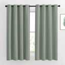 NICETOWN Blackout Sage Green Curtains & Drapes for Bedroom - Grommet Top Thermal Insulated Room Darkening Light/Sound Blocking Privacy Drapes for Living Room, 2 Panels, W52 x L63