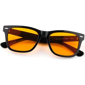 ViewJoy Sleep Glasses 99.9% Blue Light Glasses Dual AR Coatings Amber Orange Lens for Computer Gaming Reduce Eyestrain