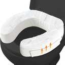 Padded Toilet Seat Cushion Off White
