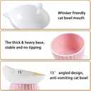 Ceramic Raised Cat BowlTilted Raised Bowl Anti Vomit Bowls for Indoor Cats Whisker Friendly Pet Feeder for Cats Puppies, Microwave and Dishwasher Safe