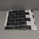 Art3d 10-Sheet Peel and Stick Subway Backsplash, 12 in. x 12in. Black Marble Design