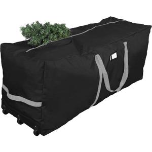 Primode Christmas Tree Storage Bag, Fits Up to 9 foot Tall Xmas Holiday Trees 28" X 16" X 60" Extra Large Heavy Duty Xmas Box Container with Wheels (Black)