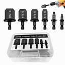 6Pcs HVAC Repairing Set, Boring Drill Bits, Air Conditioner Tube Expander Swaging Tool, Manual Copper Pipe Swage, Soft Copper Tubing Set (1/4", 3/8", 1/2", 5/8", 3/4", 7/8")