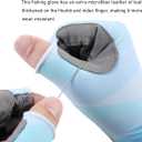 Fishing Gloves UV Protection Fingerless Sun Gloves Men Women for Cycling Hunting Kayaking Hiking Sailing (L)