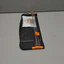 Evteck Paper Cutter 12 Inch Paper Trimmer Slider Crafting Scrapbooking Supplies for A4 Vinyl Photo Cardstock with Security Blade and Foldable Ruler (Black)