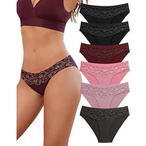 BeReady 6 Pack Women's High Waist Seamless High Waist Underwear, Size L