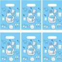 Oringaga 50 Tooth Goodie Bags Teeth Themed Birthday Baby Shower First Milk Tooth Party Gender Revealed Party Decorations Supplies Decor Plastic Candy Bag