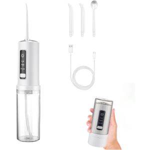 Water flossers for Teeth,irrigator Dental,Water Picks for Teeth Cleaning and flossing,IPX7 Waterproof & USB Rechargeable,3 Pressure Modes, 220ML Tank & 4 Nozzles for Travel