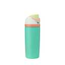 Owala Kids FreeSip Insulated Stainless Steel Water Bottle with Straw for Sports, Travel, and School, BPA-Free Sports Water Bottle, 16 oz, Mint Green Crazy Chameleon