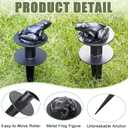 4 Pack Metal Garden Hose Guide Spike Decorative Watering Hose Guides Stakes Guards with Frog-Shaped Cast Iron for Lawn Yard Outside Plants Flower Beds Protection
