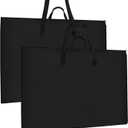 ZKOO 24 x 36 Inch Art Portfolio Bag, Large Size Art Case Light Weight Waterproof Poster Board Storage Bag, Studio Portfolio Tote for Artwork, Poster, Sketch Drawing, Canvas (Black, 2 Pack)