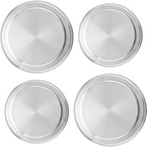 Stove Eye Covers Set of 4, Electric Stove Covers, Stainless Steel Stove Gap Covers Cooker, 2 Pcs 8.2 Inch and 2 Pcs 6.3 Inch Stove Top Covers for Electric Stove