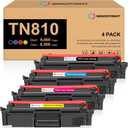TN810 TN-810 Toner Cartridge Replacement with CHIP TN 810 TN810XL Toner Use for Brother HL-L9410CDN MFC-L9610CDN HL-L9430CDN HL-L9470CDN MFCL9610 HL-EX470W MFCEX670W Printer(4 Pack- BCMY)