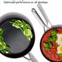 OXO Professional 8" and 10" Frying Pan Skillet Set, Hard Anodized Ceramic Nonstick Cookware PFAS-Free, Stainless Steel, Induction Suitable, Diamond Reinforced Coating, Dishwasher and Oven Safe, Black