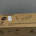 Flemoon Medium Outdoor Electrical Box (11.5x5.2x4 inch), IP54 Waterproof Extension Cord Cover w/6 Cable Entry Ports, Weatherproof Connection Box for Power Strip, Timer, Plug, Holiday Lights, Black