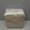 11 x 11 Inch Cube Storage Bins, 6 Pack Large Collapsible Fabric Storage Bin with Ropes, Foldable Storage Cubes for Home, Office,Closet, Clothes, Toys Organizer (White & Beige-11"x11"x11")