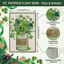 9 x Smilelife St Patricks Day Gifts Funny Green Shamrocks Clovers Lucky Irish Tin Sign for Home Room Yard Garden Vintage St Patricks Day Decor 8x12 Inch (3095)