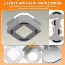 Lock Bed Sheet Holders with Anti-Slip Pads for Corners, 4Pcs Secure Bed Sheets Firmly in Place, Heavy Duty Bed Sheet Holder Straps for No More Loose Sheets, Easy Installation for All Mattress (Gray)