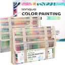 Gel Pens For Coloring, 168 Pack Colored Pens for Black Paper & White Paper, 0.6MM Fine Point Pens for Coloring, Writing, Drawing, Journaling, Note Taking, Office, Home (168PCS-Gift Set-Multicolor)