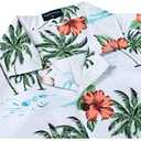 Tropical Storm Hawaiian Shirts for Men Short Sleeve Regular Fit Mens Floral Shirts (White, XXL)