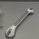 Grab Bars for Bathtubs and Showers, 16.5 Inch Handicap Shower Handle Safety with Indicators, Suction Cup Grab Bar for Shower Chair Stool, Seniors, Elderly (2 Pack) (Light Gray)