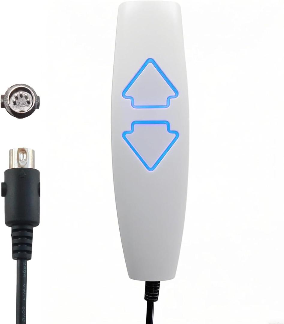 Lift Chair Remote Replacement, 5 Pin 2 Lighted Button Hand Control with 6Ft Cord for Power Lift Recliner Chairs Accessories, Recliner Control Replacement Parts