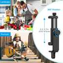 Gooseneck Phone Holder Clamp Clip Mount Cell Phone Stand for Desk Pole Table Compatible with iPhone 16 15 14 Pro Max Plus 13 12 11 SE XS XR X 8 7 6 Samsung GoPro and Other 4-7'' Devices