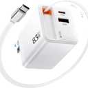 83W Retractable USB C Charger, Retractable Charger with Type C Cable and QC18W PD30W Port, PD PPS Fast Charging Block with Foldable Plug for iPhone 17 16 15 14 13 12 11, Galaxy, LG, Pixel, Tablet