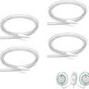 4 Pack Replacement Tubing Compatible with Elvie Stride, Breast Pump Tubing with Tube Connectors, Connect Motor Unit and Breast Shields, Durable and Easy to Clean, Replacement Pump Parts, Clear