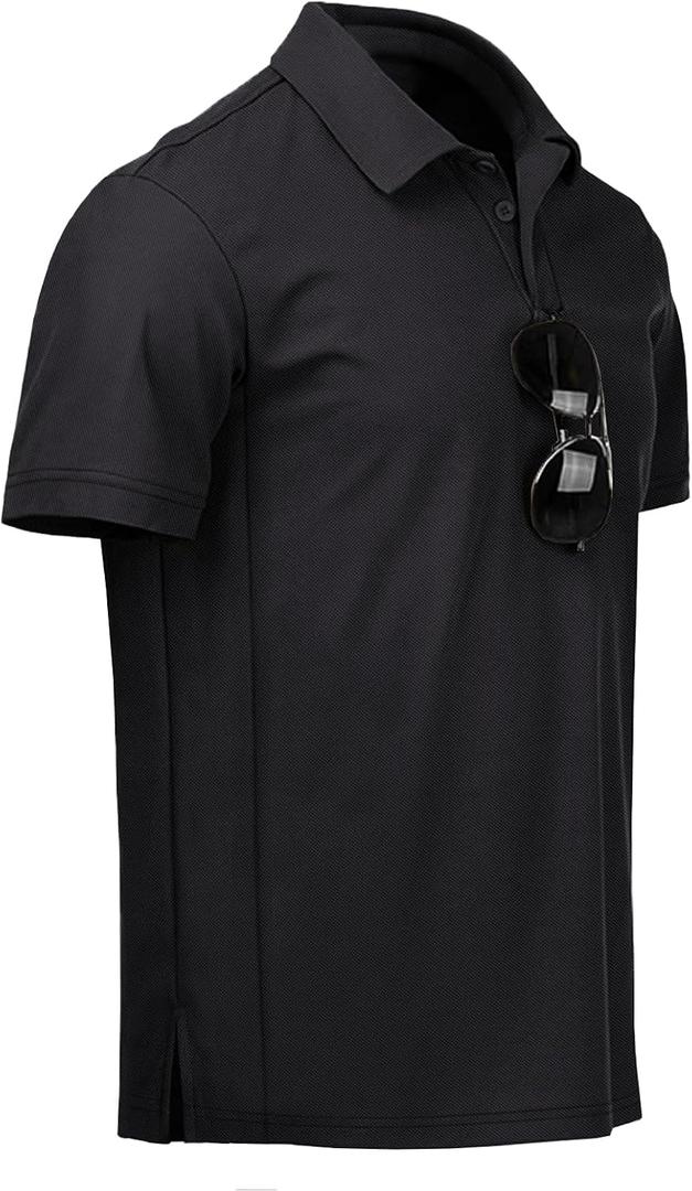 NIASHOT Men's Polo Shirts Tactical Short Sleeve Golf T-Shirt Athletic Collared Summer Shirts (XXL)