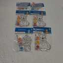 Suncatcher with Waint Brush and 3 Paint Pots, Cats and Ice cream, 6 Pack