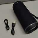 Ortizan Portable Bluetooth Speaker (3nd Gen), Bold 40W Sound with DSP Bass Boost, IPX7 Waterproof, 30Hrs of Playtime, TWS, BT 5.3, Colorful Lights, EQ, USB, Wireless for Home, Outdoor, Party - Black