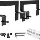 Frame Non-Slip Mattress Gripper - Mattress Slide Stopper to Keep Mattress from Sliding - Simple and Effective, Suitable for All Bed Types (2PCS, Black) (Retainer Bar 2pcs)