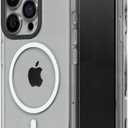 RHINOSHIELD Clear Case Compatible with Magsafe for [iPhone 15 Pro Max] Superior magnetic, Advanced Yellowing Resistance, Crystal Clear, Protective and Customizable Clear Phone Case - Black Camera Ring