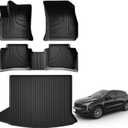 AOMSAZTO Floor Mats & Cargo Liner for Cadillac XT4 2019-2025 2026 All Weather Protection TPE Anti-Slip Full Set Custom Car Mats 2026 XT4 Accessories, Black