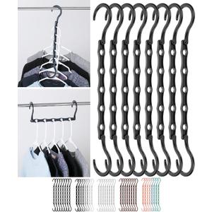Mr. Pen- Space Saving Hangers, Black, 8 Pack, Clothes Organizers, Shirt Hangers, Magic Closet Space Savers, Back to School Supplies