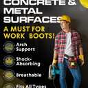 CRUVHEAL Work Orthotic Insoles - Anti Fatigue Medium Arch Support Shoe Insert Men Women - Plantar Fasciitis Flat Feet - Relieve Foot Pain - Work Boot Insoles Standing All Day (M, Blue) (M(Men 7.5-9||Women 8.5-10))