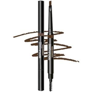 Mens Eyebrow Pencil Medium Brown, Easily Shape Define Fill Eyebrows or Facial Hair, 2 in 1 brush and ultra-thin pencil, Waterproof Smudge Proof Sweat-proof, Durable and Long Lasting (Brown) 2pcs