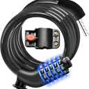 5-Digit Combination Bike Lock - High Security Braided Cable (4ft x 1/2in) with Mounting Bracket, Keyless Anti-Theft for Bicycle, Scooter, Weatherproof