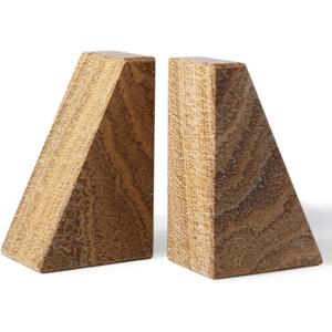 Karibiber Marble Bookends for Heavy Books, Decorative Book Ends for Shelves, Unique Marble Stone Durable and Heavy Book Ends for Hardback Books & CDS, Book Stopper/Holder, Set of 2(Moca Jade)